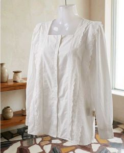 Sale 🔥Premium Imported White Lace Shirt | Cotton