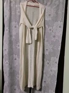 Long Cream Cardigan