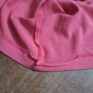 👚 | Cute Peach Long Sleeve Tee with Flower Design