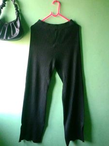 Stylish Black Knit Pants
