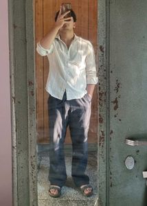 Men's LINEN Striped Shirt