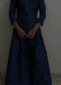 Elegant Royal Blue Ethnic Gown
