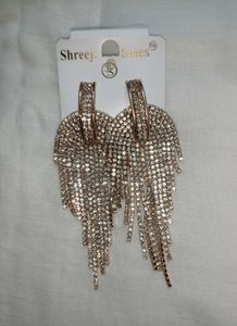 Sparkling Rhinestone Fringe Earrings
