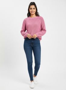 Pink Knit Pullover Sweater