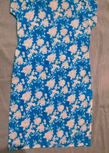Blue Floral Print Kurta🌹🌹, bye 1 get one free✅