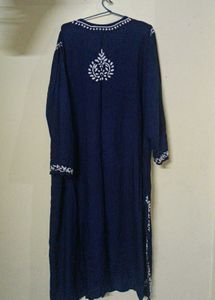 Navy Blue Chikankari Kurta