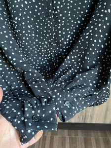 H&amp;M Black &amp; White Polka Dot Blouse