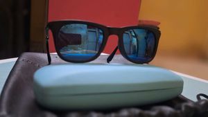 Blue Wayfarer Sunglasses