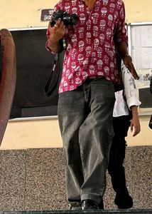 Maroon Floral Print Kurta