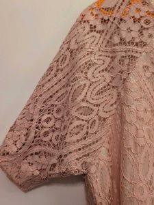 Peachy Lovely Lace Dress From -Zink London