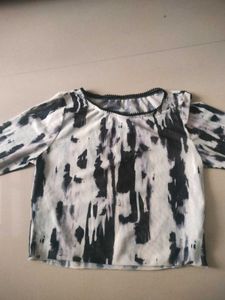 Abstract Print Tunic Top