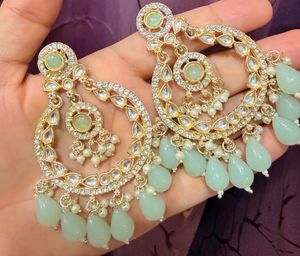 Elegant Mint Green Dangle Earrings