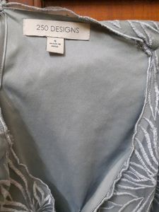 Women's Grey Embroidered Top