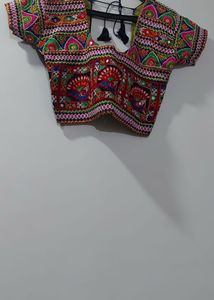 Embroidered Mirror Work Blouse