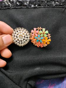 Totally New Beautiful Stone And Pearl Studded Ring