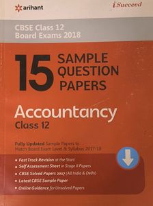 Arihant Accountancy Sample Papers