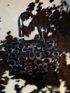 Coach Signature Monogram Shoulder Bag