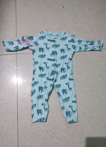 Cute Animal Printed Blue Romper