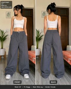 Stylish Wide Leg Baggy Pants