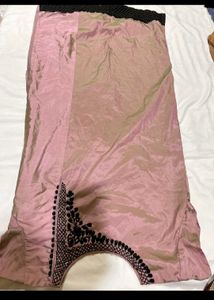 Elegant Pink &amp; Black Kurta Set