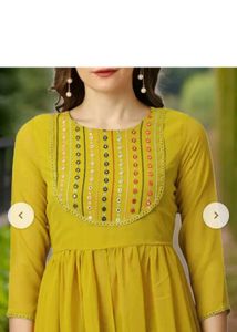 Elegant Mustard Kurta Sharara Set