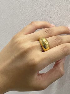 Anti-tarnish Chunky Gold Dome Ring