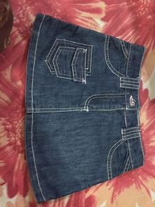 Lilliput Stylish Denim Mini Skirt for Girls
