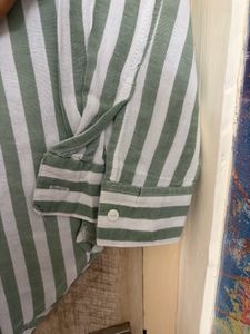 Striped Button-Up Shirt