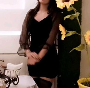 Chic Black Sheer Sleeve Dress