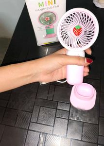 Cute Mini Handheld Fan with Strawberry Design