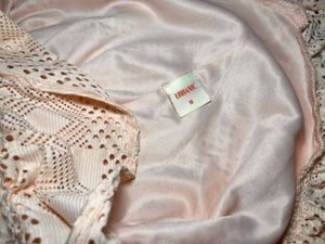 Chic Peach Lace Mini Dress