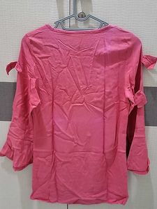 Pink Polka Dot Tunic with Bicycle Print