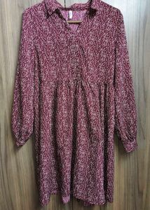 Chic Maroon & White Printed Blouse - Effortless St
