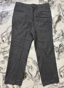 Classic Grey Wool Blend Trousers