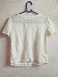 Ladies Summer Fashion Top Cream