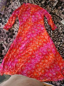 Vibrant Floral Print Anarkali Kurta