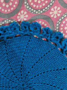 Blue Crocheted Doily