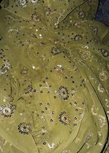 Elegant Green Embellished Saree