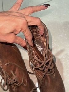 Brown Heeled Ankle Boots