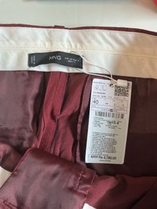 Stylish Maroon Wide Leg Trousers