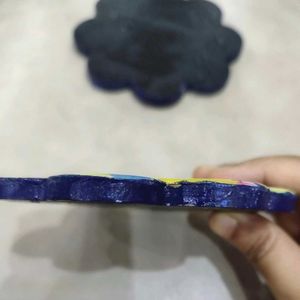 2 Resin Hand painted Coaster Set