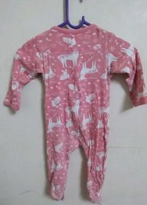 Cute Pink Deer Footie Pajamas