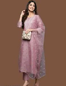 Rose pink Females Kurta Sets*