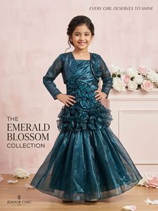 Stunning Teal Flower Girl Dress