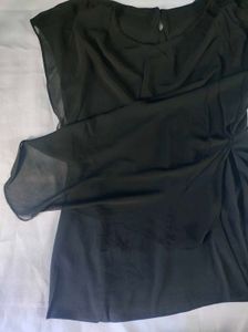 black double layered top