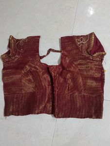 Elegant Maroon Embroidered Saree