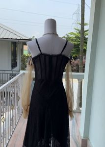 black elegant lace dress
