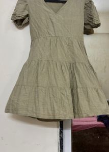Olive Fit &amp; Flare Dress