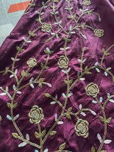 Maroon Embroidered Anarkali Dress