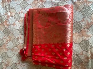 Vibrant Red Silk Blouse